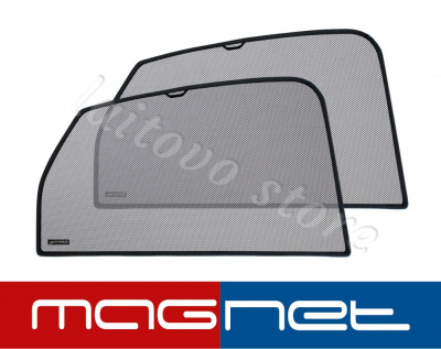 Volkswagen Touran (2010-2015) комплект бескрепёжныx защитных экранов Chiko magnet, задние боковые (Стандарт)
